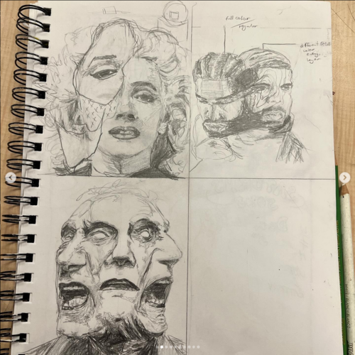 Fragmented face sketches