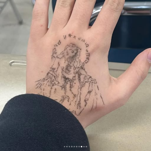 Mary hand drawing